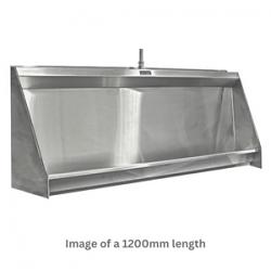 Wall Hung Trough Urinal - Available in 5 Sizes and Configurable Options